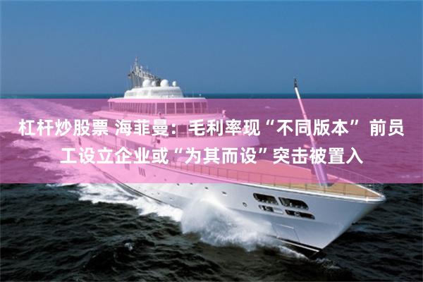 杠杆炒股票 海菲曼：毛利率现“不同版本” 前员工设立企业或“为其而设”突击被置入