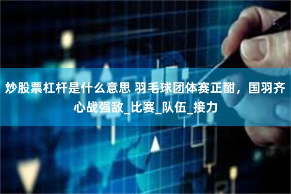 炒股票杠杆是什么意思 羽毛球团体赛正酣，国羽齐心战强敌_比赛_队伍_接力