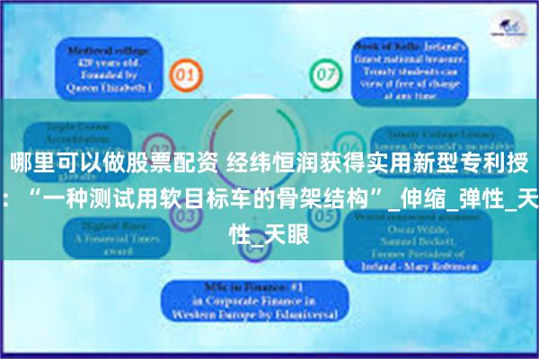 哪里可以做股票配资 经纬恒润获得实用新型专利授权：“一种测试用软目标车的骨架结构”_伸缩_弹性_天眼