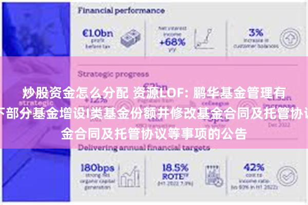 炒股资金怎么分配 资源LOF: 鹏华基金管理有限公司关于旗下部分基金增设I类基金份额并修改基金合同及托管协议等事项的公告